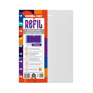 Refil Iscool Disc Pauta Branca Color Candy Light Gray 90g