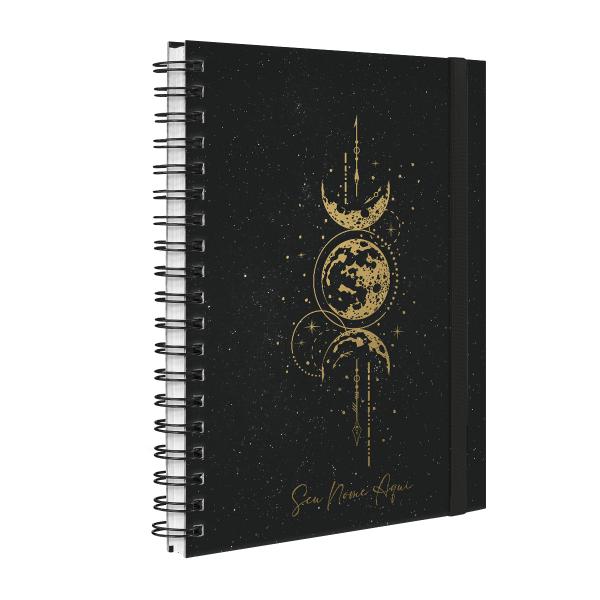 Agenda Planner Semanal Plus Personalizada Cosmos Lua Dourada
