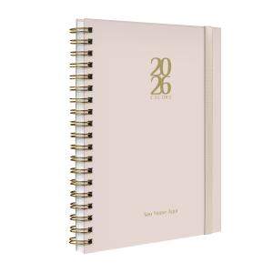 Agenda Planner Semanal Plus Personalizada Solid Colors Bege Claro