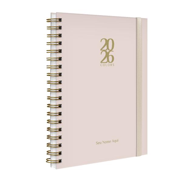 Agenda Planner Semanal Plus Personalizada Solid Colors Bege Claro