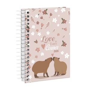 Agenda Mini Capivibes Lovers Rosa