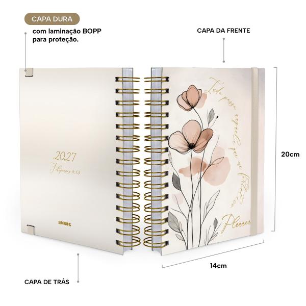 Agenda Planejamento 1 Dia Por Página Serena Sussuro Floral 2027