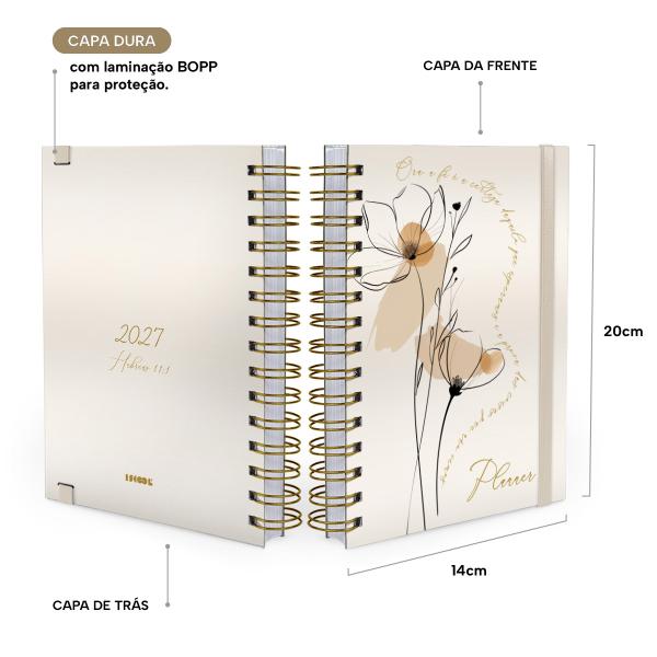 Agenda Planejamento 1 Dia Por Página Serena Flor de Areia 2027