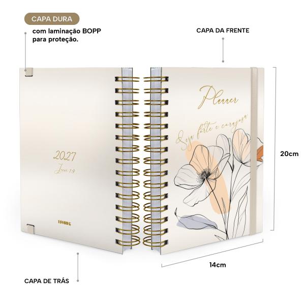 Agenda Planejamento 1 Dia Por Página Serena Essência Floral 2027