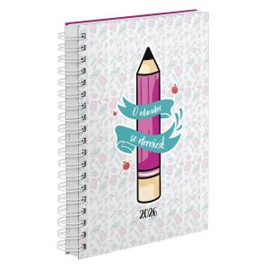 Agenda Diária Professores Desenhos Pink