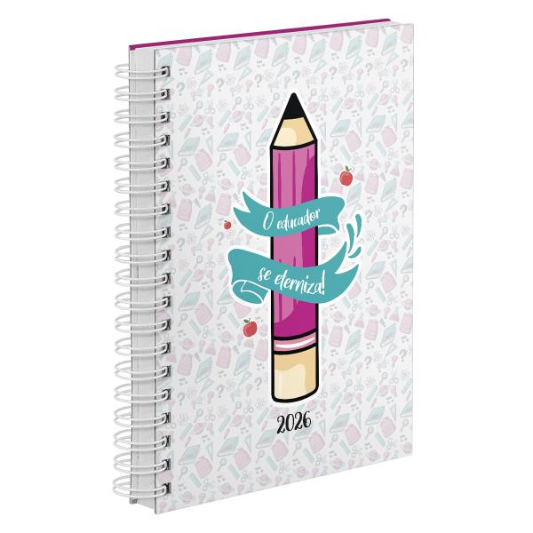 Agenda Diária Professores Desenhos Pink