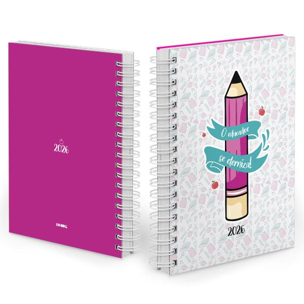 Agenda Diária Professores Desenhos Pink