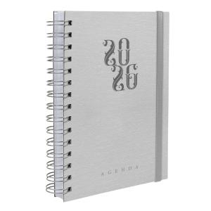 Agenda Plus Ink Tipo Aço Escovado Cinza
