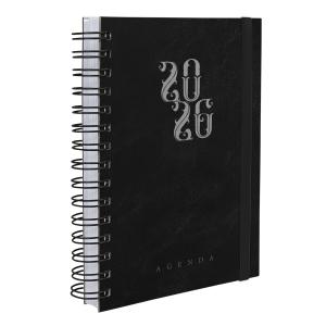 Agenda Plus Ink Tipo Couro Preto