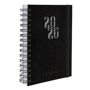 Agenda Plus Ink Tipo Linho Preto