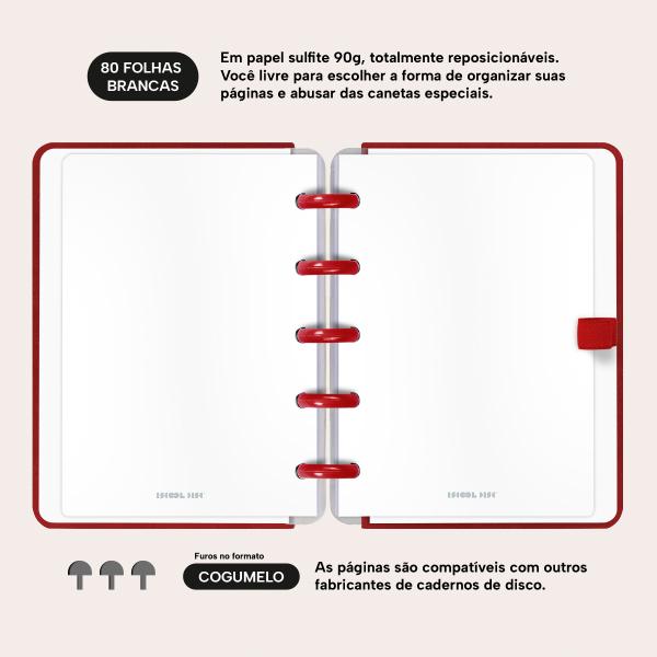 Iscool Disc Prime Mini Solid Touch Couro Vermelho