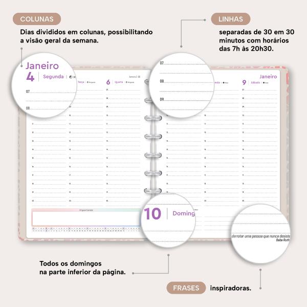 Iscool Disc Prime Planner Datado Natural Fashion Onça