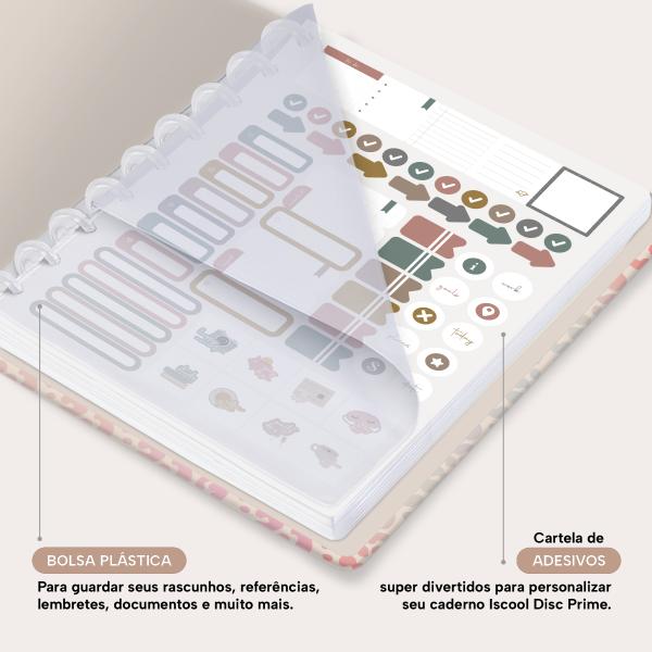 Iscool Disc Prime Planner Datado Natural Fashion Onça