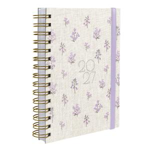 Agenda Plus Entrepontos Floral Lilás