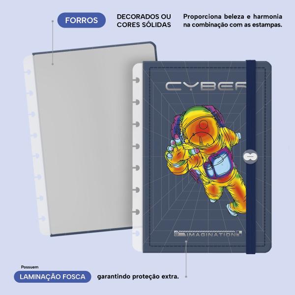 Capa e Contracapa Iscool Disc Astronaut Cyber Azul P
