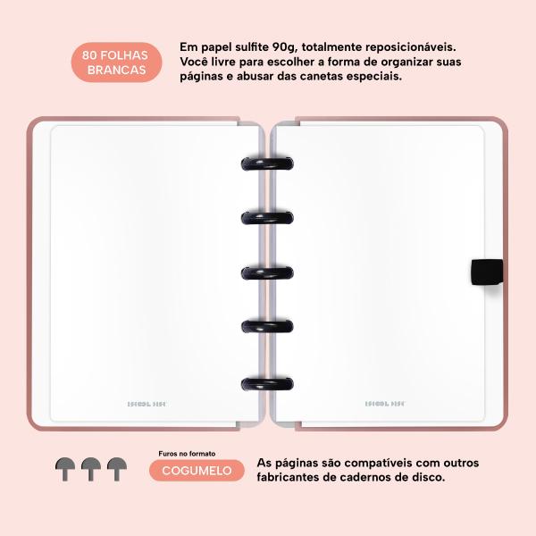 Iscool Disc Mini Personalizado Solid Metallic Rosê Gold