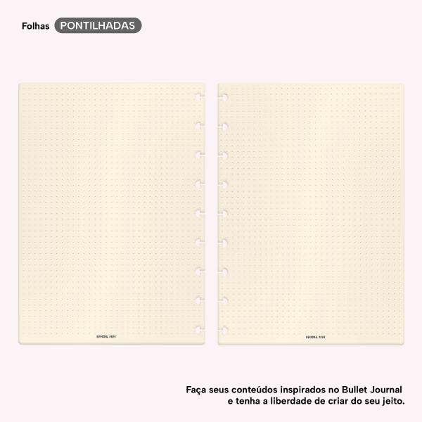 Refil Iscool Disc Off White Pontilhado 17x23 cm 90g 50 folhas