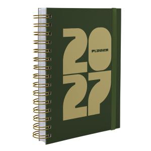 Agenda Plus Contoured Verde Militar