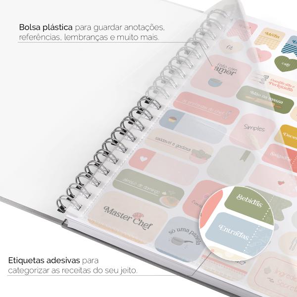 Caderno de Receitas Coquette Pop Cereja Xadrez