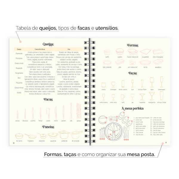Caderno de Receitas Coquette Pop Cereja Xadrez