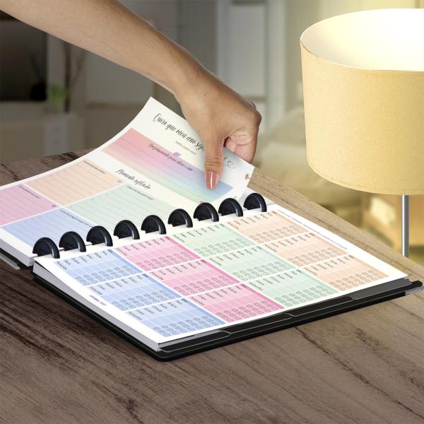 Planner De Disco Iscool Disc Permanente Solid Colors Preto Ouro
