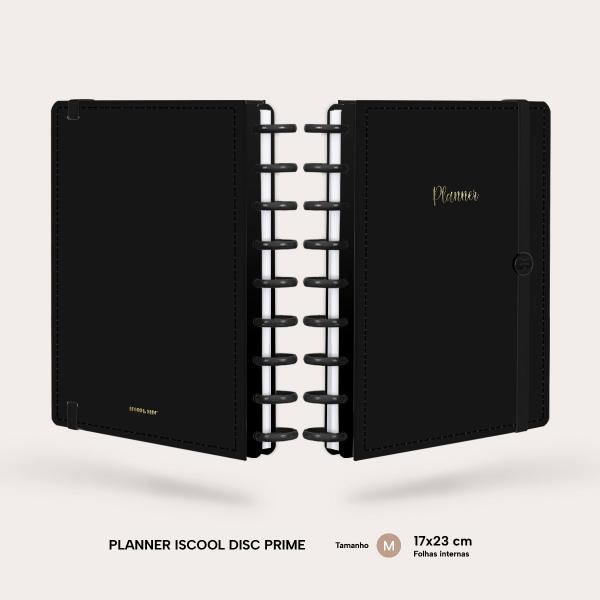 Planner De Disco Iscool Disc Permanente Solid Colors Preto Ouro