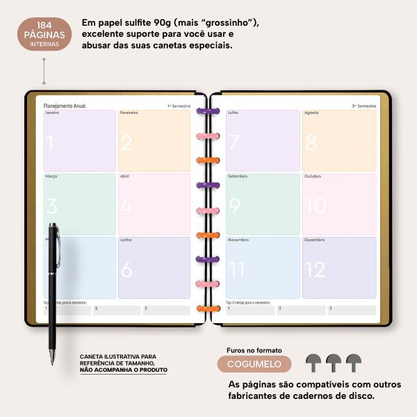 Iscool Disc Prime Planner Datado Amuleto Olho Grego 2027
