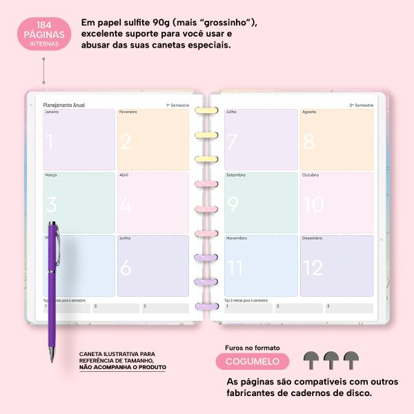 Iscool Disc Prime Planner Datado Colors Energia Positiva 2027