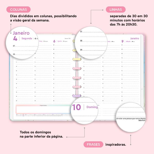 Iscool Disc Prime Planner Datado Colors Energia Positiva 2027