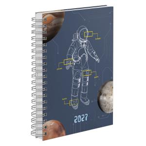 Agenda Diária Astronaut Neo Sketch Azul 2027