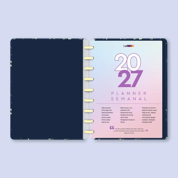 Iscool Disc Prime Planner Datado Glamour Color Florzinhas 2027