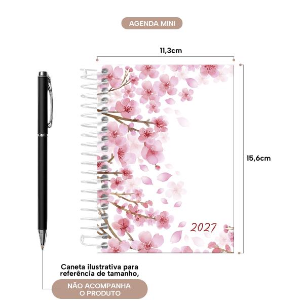Agenda Mini Floral Sakura Rosa 2027