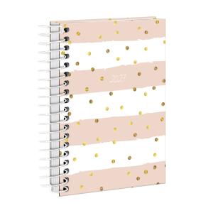Agenda Mini Listras Bolinhas Douradas 2027