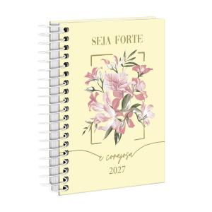 Agenda Mini Opulence Seja Forte e Corajosa Celestial Yellow 2027