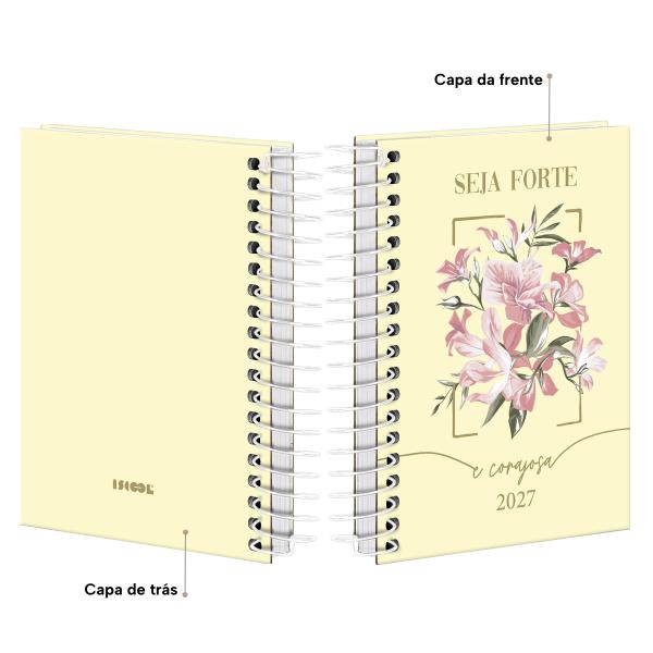 Agenda Mini Opulence Seja Forte e Corajosa Celestial Yellow 2027