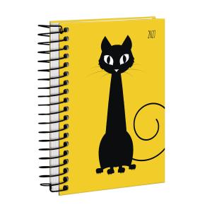 Agenda Mini Pets Amarela Gato Preto 2027