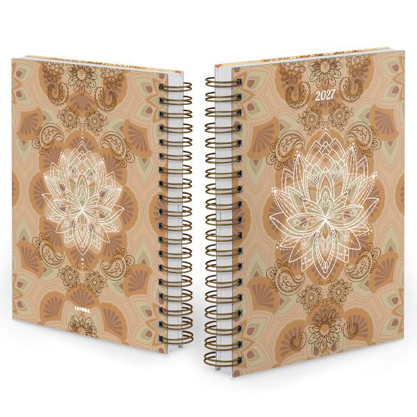 Agenda Diária Boho Mandala Branca 2027