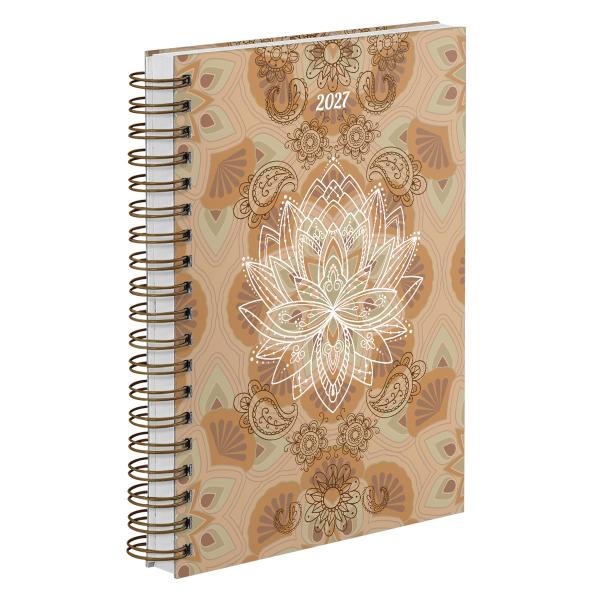 Agenda Diária Boho Mandala Branca 2027