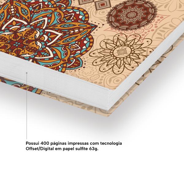 Agenda Diária Boho Mandala Vermelha 2027