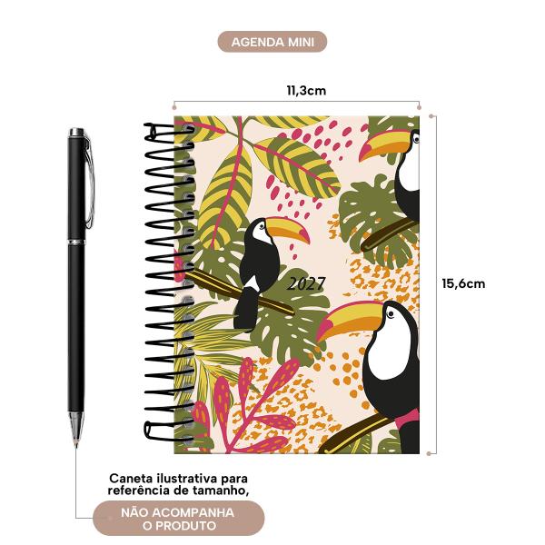 Agenda Mini Tropical Tucano Rosa 2027