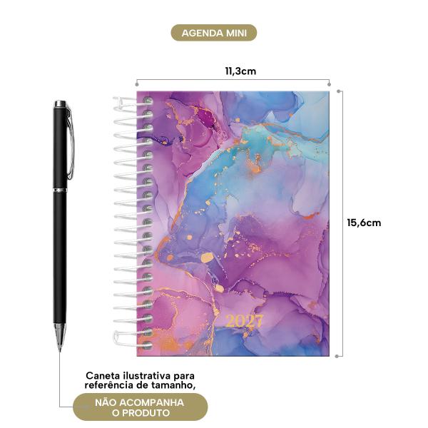 Agenda Mini Mármore Rosa Primavera 2027