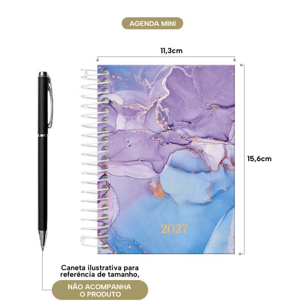 Agenda Mini Mármore Lilás 2027