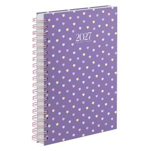 Agenda Diária Colors Sweet Corações Roxo 2027