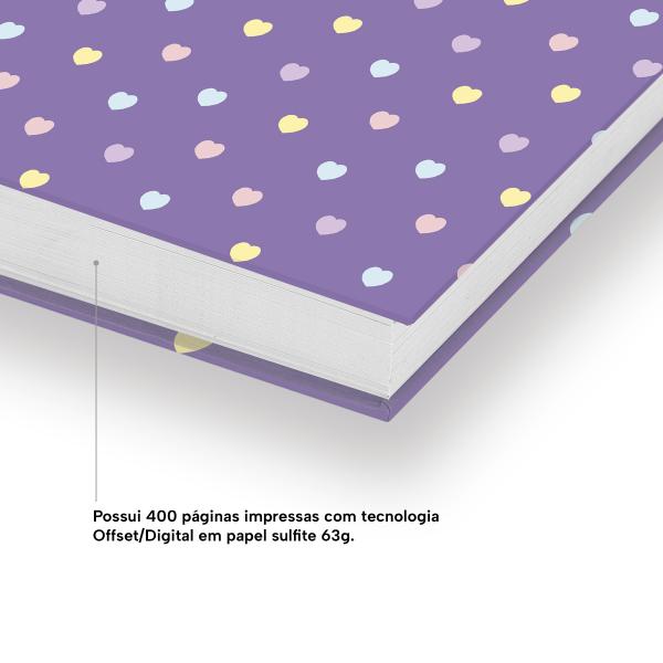 Agenda Diária Colors Sweet Corações Roxo 2027
