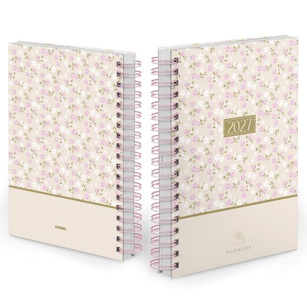 Agenda Diária Flower Field Bege 2027