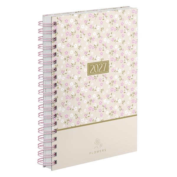 Agenda Diária Flower Field Bege 2027