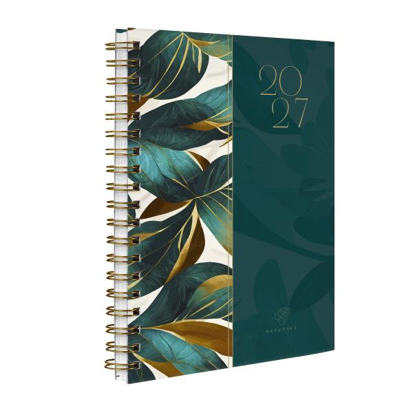 Agenda Planner Semanal Botanics Golden Leaves Luxury 2027