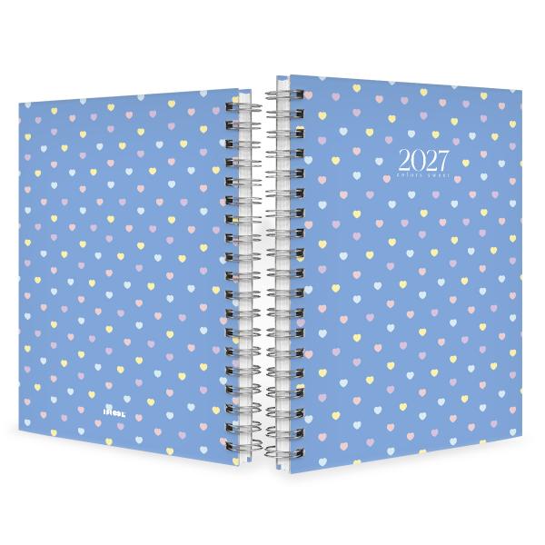 Agenda Planner Semanal Colors Sweet Corações Azul 2027
