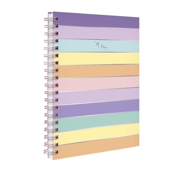 Agenda Planner Semanal Colors Sweet Listras Roxo E Lilás 2027