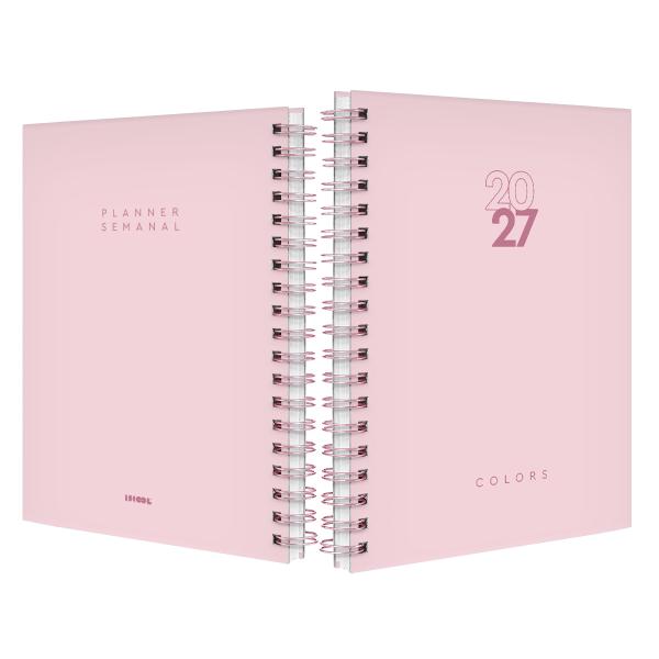 Agenda Planner Semanal Solid Colors Rosa Claro 2027